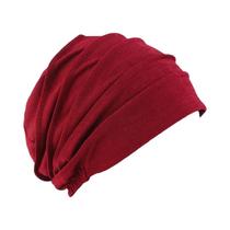 Touca De Algodão Lisa Para Mulheres, Capuz De Quimioterapia, Hijabs Internos, Turbante Elástico Para