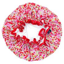 Touca de banho cor vermelho e branco