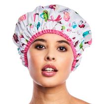 Touca de banho e touca de banho reutilizáveis impermeáveis Fashionista Diva Touca de banho e touca de banho reutilizáveis impermeáveis Fashionista Diva