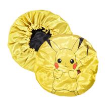 Touca de Banho FOR KINGS Cetim Sedoso Amarela Pikachu Touca de Banho FOR KINGS Cetim Sedoso Amarela Pikachu
