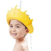 Touca de Banho Infantil Chapéu em Formato de Coroa Príncipe e Princesa Protege Rosto da Criança de Sabão Impermeável Silicone Ajustável para Crianças Touca de Banho Infantil Chapéu em Formato de Coroa Príncipe e Princesa Protege Rosto da Criança de Sabão Impermeável Silicone Ajustável para Crianças