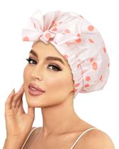 Touca de banho Luvruitaky Luxury reutilizável impermeável para mulheres