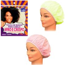 Touca de banho para cabelo afro e crespo extra volumosos de vinil 29cm de ø
