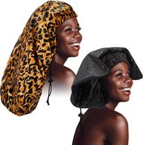 Touca de banho SATINIOR Braid Jumbo impermeável para cabelos longos x2
