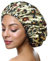 Touca de banho YANIBEST para mulheres/homens com capô de cetim impermeável