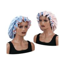 Touca De Cabelo De Cetim Dupla Camada Versátil Para Dormir Para Homens E Mulheres Design Minimalista