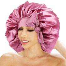 Touca de cabelo protetora macia Satin Sleep Bonnet para mulheres Touca de cabelo protetora macia Satin Sleep Bonnet para mulheres