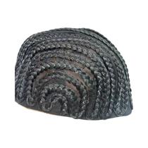 Touca De Cabelo Trançada Preta Para Crochê, Rabo De Cavalo, Cosplay, Respirável, Acessório De Cabelo