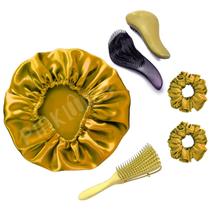 Touca de Cetim + 1 Escova polvo + 2 Xuxinhas + Escova mágica Touca de Cetim + 1 Escova polvo + 2 Xuxinhas + Escova mágica