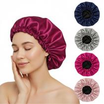 Touca de Cetim Anti-Frizz Dupla Face Proteção para o Cabelo