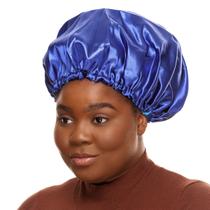 Touca de Cetim Azul Royal e Azul Claro - De Benguela