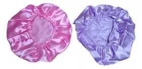 Touca de Cetim com elástico 2 unidades cores sortidas Touca de Cetim com elástico 2 unidades cores sortidas