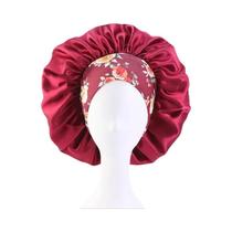 Touca De Cetim De 37cm Para Mulheres Com Cabelo Cacheado, Touca De Dormir Sedosa Com Faixa Larga