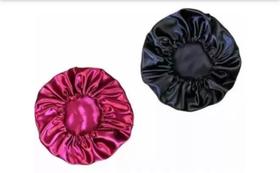 Touca de cetim dormi anti frizz com 2Un cores sortidas