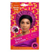 Touca de Cetim Dupla Camada Tam G Roxa e Preta ProArt Touca de Cetim Dupla Camada Tam G Roxa e Preta ProArt