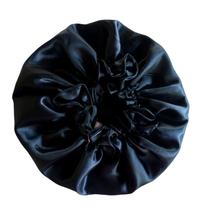 Touca de Cetim Dupla Face Ajustável - Preto M Touca de Cetim Dupla Face Ajustável - Preto M