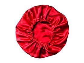 Touca De Cetim Dupla Face Com Regulador Ajustável Vermelho Touca De Cetim Dupla Face Com Regulador Ajustável Vermelho