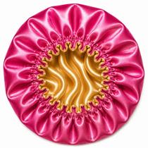 Touca de Cetim Dupla Face (Pink com Dourado) Touca de Cetim Dupla Face (Pink com Dourado)