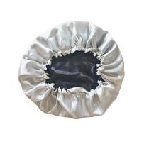 Touca De Cetim Dupla Face Preta e Champanhe Ajustável Aromá Touca De Cetim Dupla Face Preta e Champanhe Ajustável Aromá