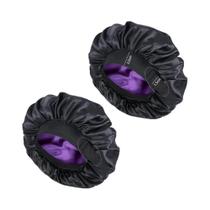 Touca De Cetim Dupla Face Reversível Para Mulheres Negras, Touca De Dormir Sedosa E Suave Para