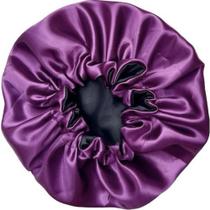 Touca De Cetim Grande Dupla Face Ajustável Cabelos Volumosos