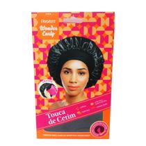 Touca de Cetim Grande Preta e Rosa TC01B - ProArt