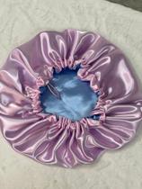 Touca De Cetim Lilas Com Regulador Anti Frizz Dormir Hidratação