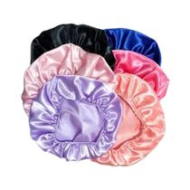 Touca De Cetim P/ Cabelo Antifrizz Elástico Ajustável