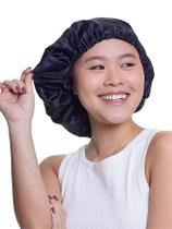 Touca de Cetim Preta Anti-Frizz - Santa Clara Touca de Cetim Preta Anti-Frizz - Santa Clara