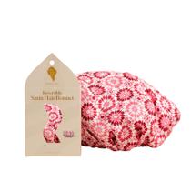 Touca de cetim reversível ajustável Bounce Curl rosa