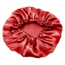 Touca De Cetim Seda Vermelha Anti Frizz Para Dormir Touca De Cetim Seda Vermelha Anti Frizz Para Dormir