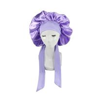 Touca De Cetim Tamanho Grande Para Mulheres, Para Cuidados Com O Cabelo Cacheado E Volumoso.