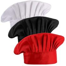 Touca de Cozinha Profissional Chefe Confeiteiro Confortável e Regulável Touca de Cozinha Profissional Chefe Confeiteiro Confortável e Regulável