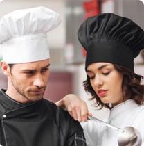 Touca de Cozinheiro Chef unissex: chapéu, bandana e touca para chefs e confeiteiros. Luxo e estilo!