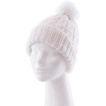 Touca de Crochê com Pompom - Poliéster - Pacote com 02 Unidades