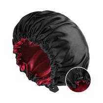 Touca De Dormir Feminina De Seda Macia Com Camada Dupla E Botão Ajustável Chapéu De Cabelo Moderno