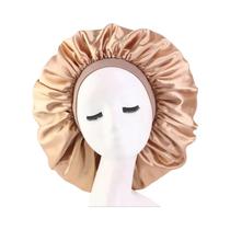 Touca De Dormir Feminina Extra Grande De Cetim, Gorro Sedoso, Chapéu De Proteção Para Cabelo