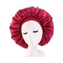 Touca de dormir feminina extra grande de cetim, gorro sedoso para tratamento de cabelo para cabelos