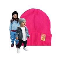 Touca De Frio Gorro Bebê Infantil Beanie Boina menino Unissex preto varias cores e modelos estilo Cor:PINKTamanho:ADUL