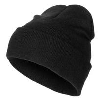 Touca De Frio Lisa Preta Gorro De Lã Inverno Unissex