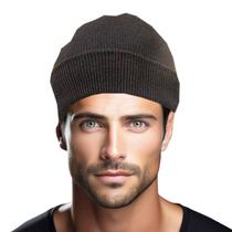 Touca de Lã Básica Preto Liso: Gorro Estiloso de Inverno - Juvenil e Adulto Unissex