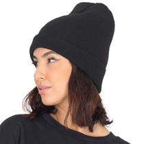 Touca De Lã Gorro Estilo Beanie Feminina Básica Lisa Inverno