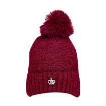 Touca de lã Gorro Feminina Adulto com Forro de Pelucia Com Pompom e Pingente Touca de lã Gorro Feminina Adulto com Forro de Pelucia Com Pompom e Pingente