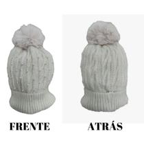 Touca de Lã Gorro Feminina Forrada com Pérola Outono Inverno