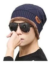Touca De Lã Gorro Forrado Unissex Grossa Térmica Adulto Frio Cor Azul Marinho Touca De Lã Gorro Forrado Unissex Grossa Térmica Adulto Frio Cor Azul Marinho