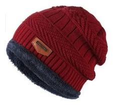 Touca De Lã Gorro Forrado Unissex Grossa Térmica Adulto Frio Cor Vinho Touca De Lã Gorro Forrado Unissex Grossa Térmica Adulto Frio Cor Vinho