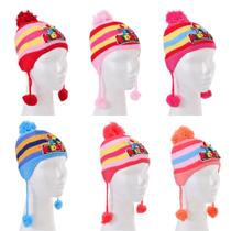 Touca De Lã Gorro Infantil Crouchet Inverno Frio Com Pompom