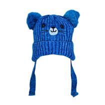 Touca De Lã Infantil Ursinho Com Pompom Forrada pelucia Menino e Menina
