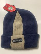 Touca De Lã Sports Inverno Azul Marinho E Bege