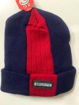 Touca De Lã Sports Inverno Azul Marinho e Vermelha